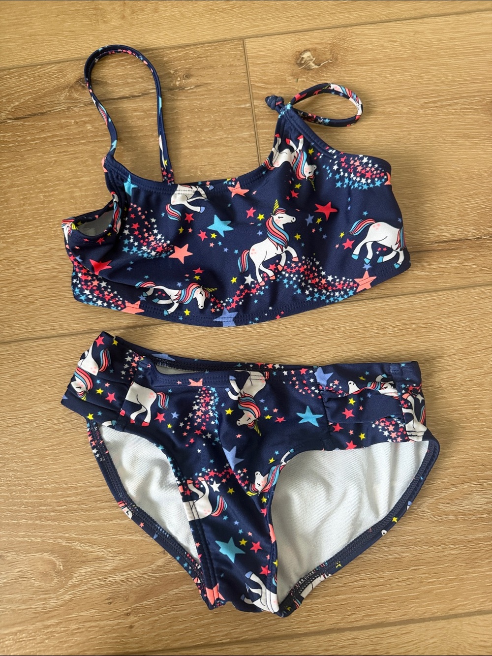 Cat & Jack Navy Unicorn Print Two-Piece Swim Set